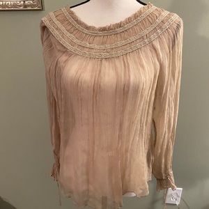 Kimchi Blue Cream Pleated Blouse